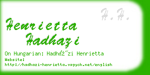 henrietta hadhazi business card